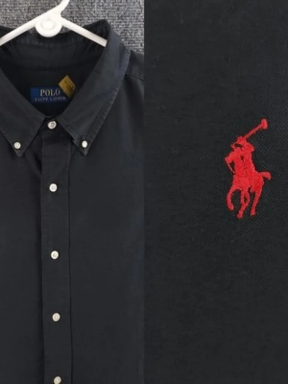 Polo Ralph Lauren 2XL Polo Ralph Lauren Logo Short Sleeve Button-Down Men Black